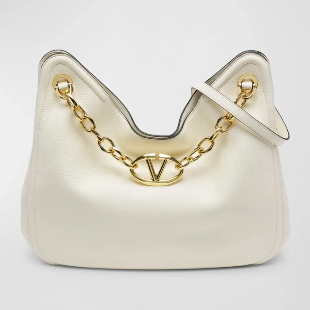 RELISTED: Valentino VLOGOC Moon Leather Hobo Bag